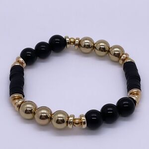 NWT Wool + Pepper Co. Black & Gold Bracelet